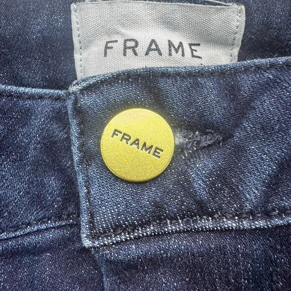 Frame Women's Le One Crop Mini Boot Denim Jeans Size 2 Bootcut Cropped Preppy - Picture 7 of 13